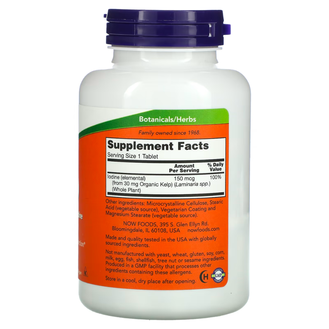 NOW Foods Kelp 150 mcg 200 & 250 Tablets
