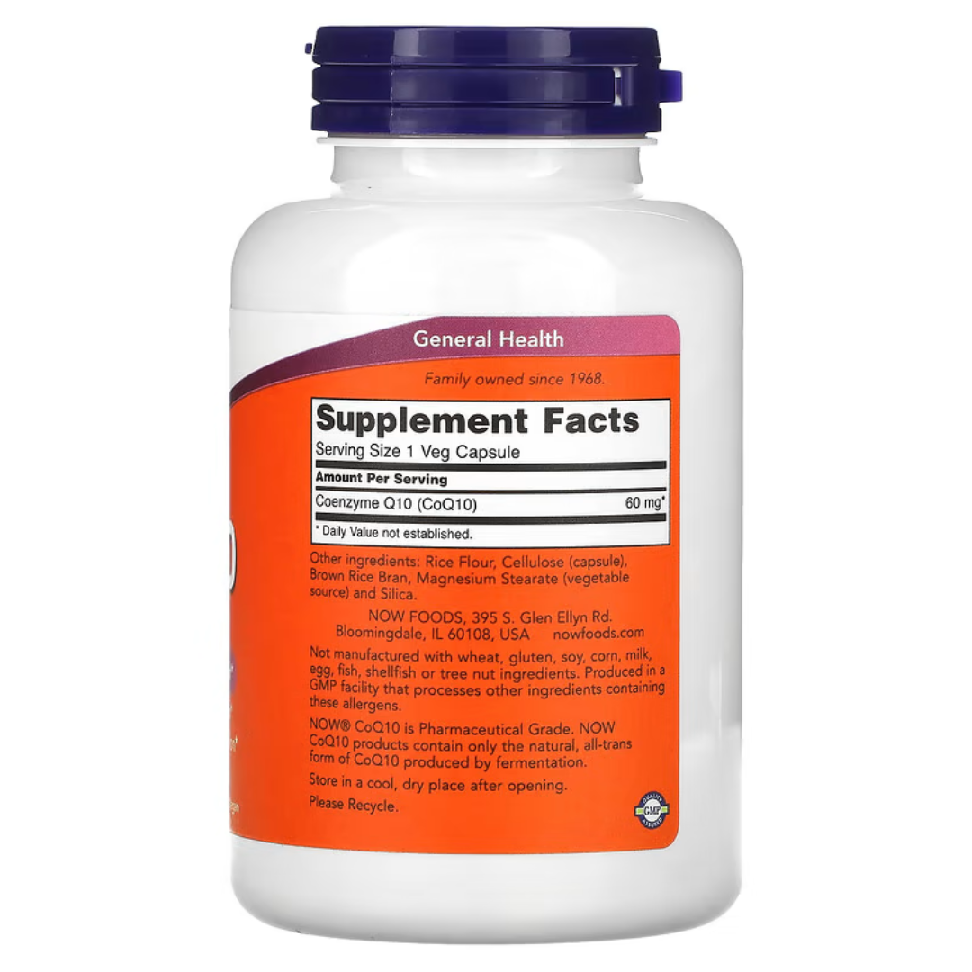 NOW Foods CoQ10 30/50/60/100/150/200 mg 30/60/100/120/180/240 Veg Capsules