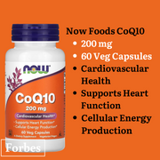 NOW Foods CoQ10 30/50/60/100/150/200 mg 30/60/100/120/180/240 Veg Capsules