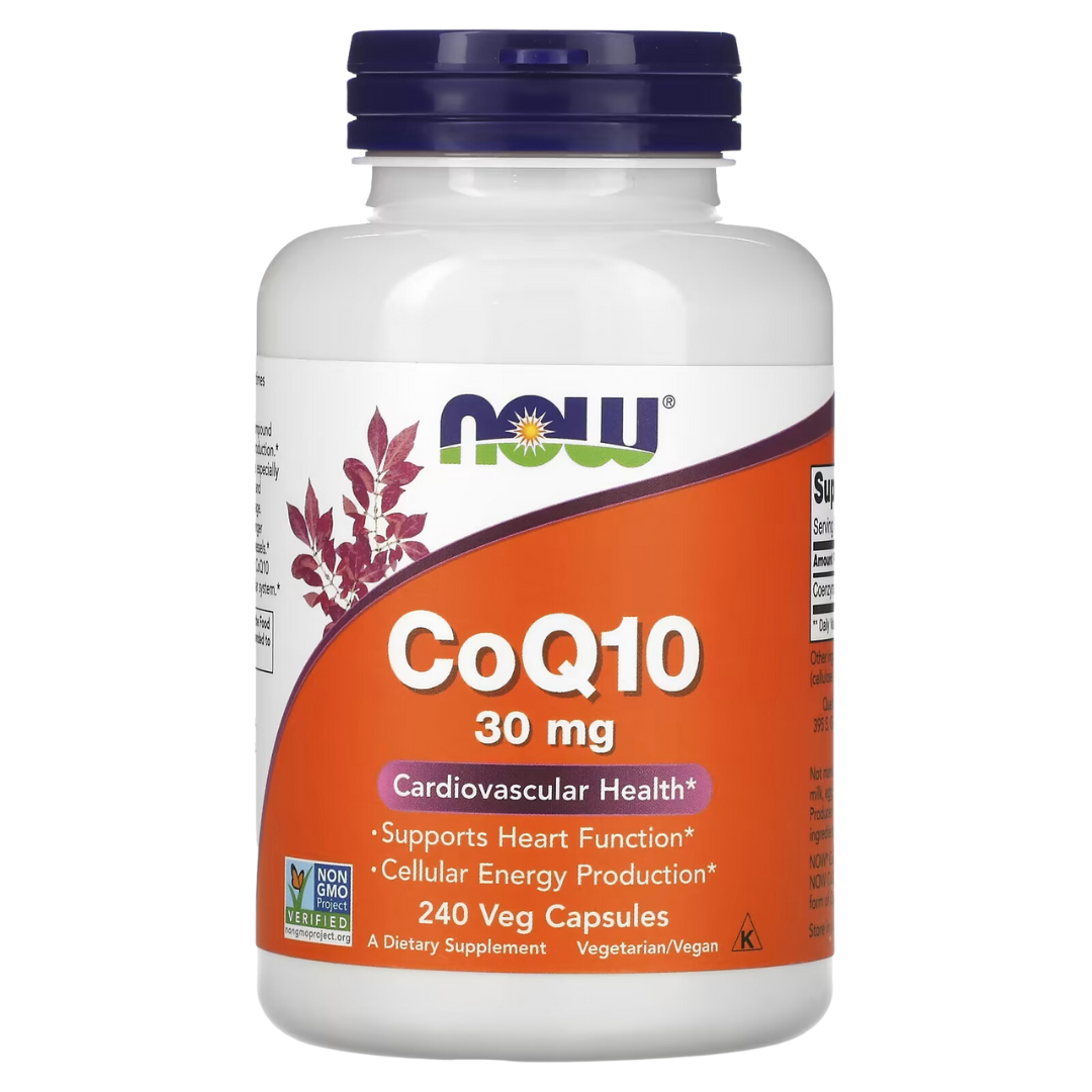 NOW Foods CoQ10 30/50/60/100/150/200 mg 30/60/100/120/180/240 Veg Capsules