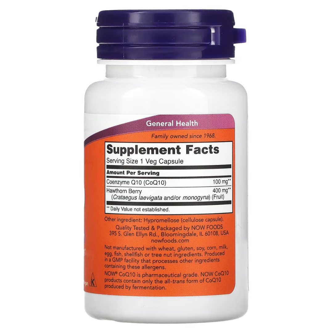 NOW Foods CoQ10 30/50/60/100/150/200 mg 30/60/100/120/180/240 Veg Capsules