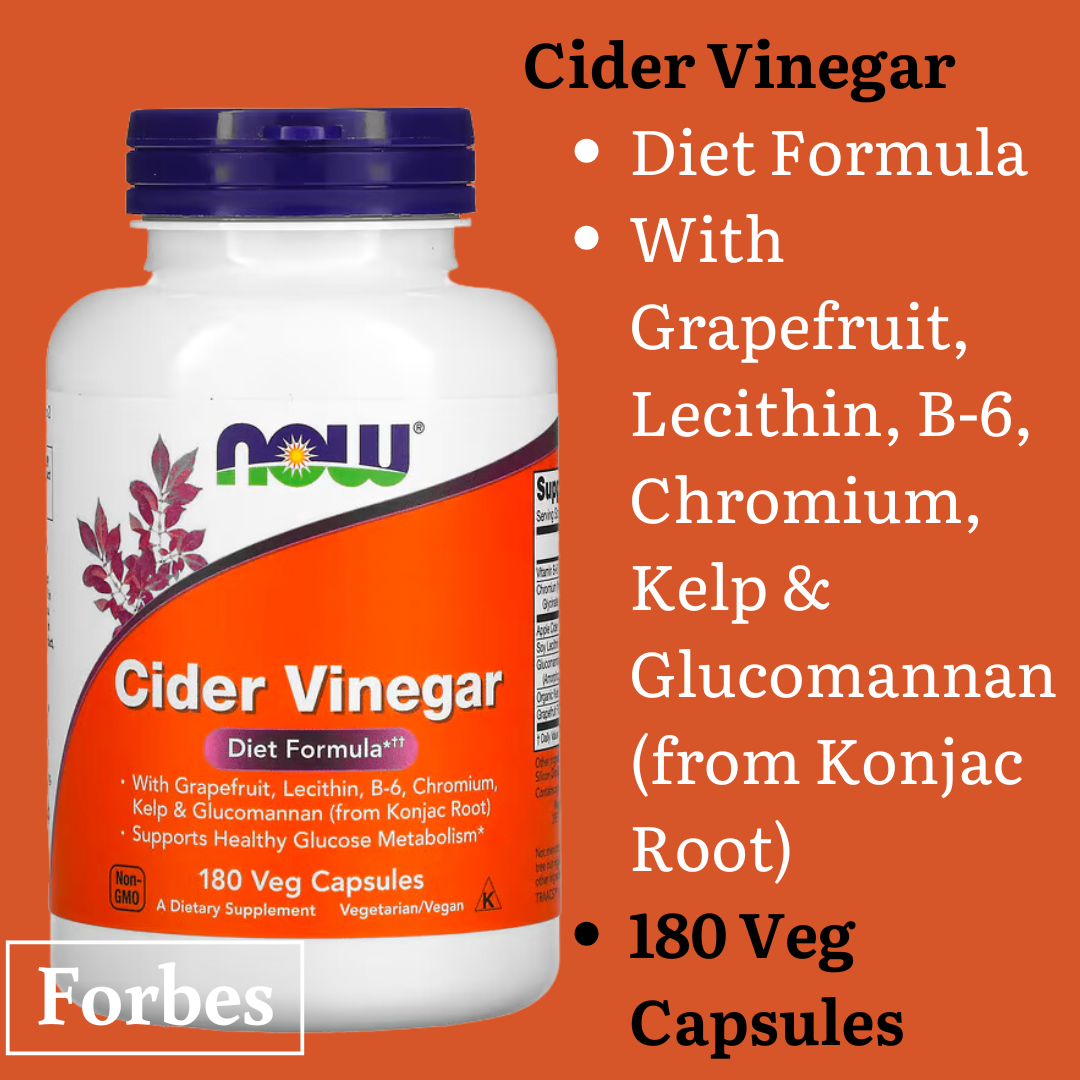 NOW Foods Apple Cider Vinegar / Cider Vinegar 450 mg 180 Veg Capsules