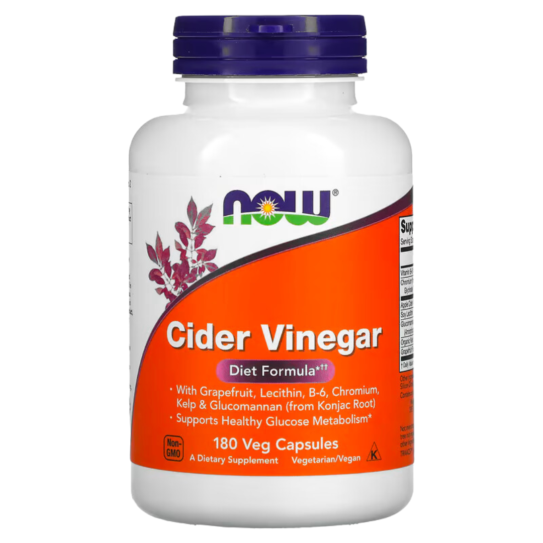 NOW Foods Apple Cider Vinegar / Cider Vinegar 450 mg 180 Veg Capsules