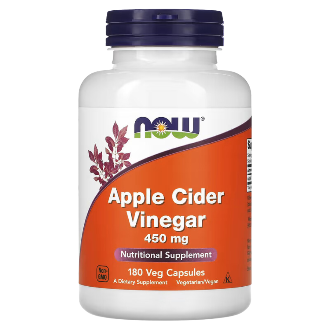 NOW Foods Apple Cider Vinegar / Cider Vinegar 450 mg 180 Veg Capsules
