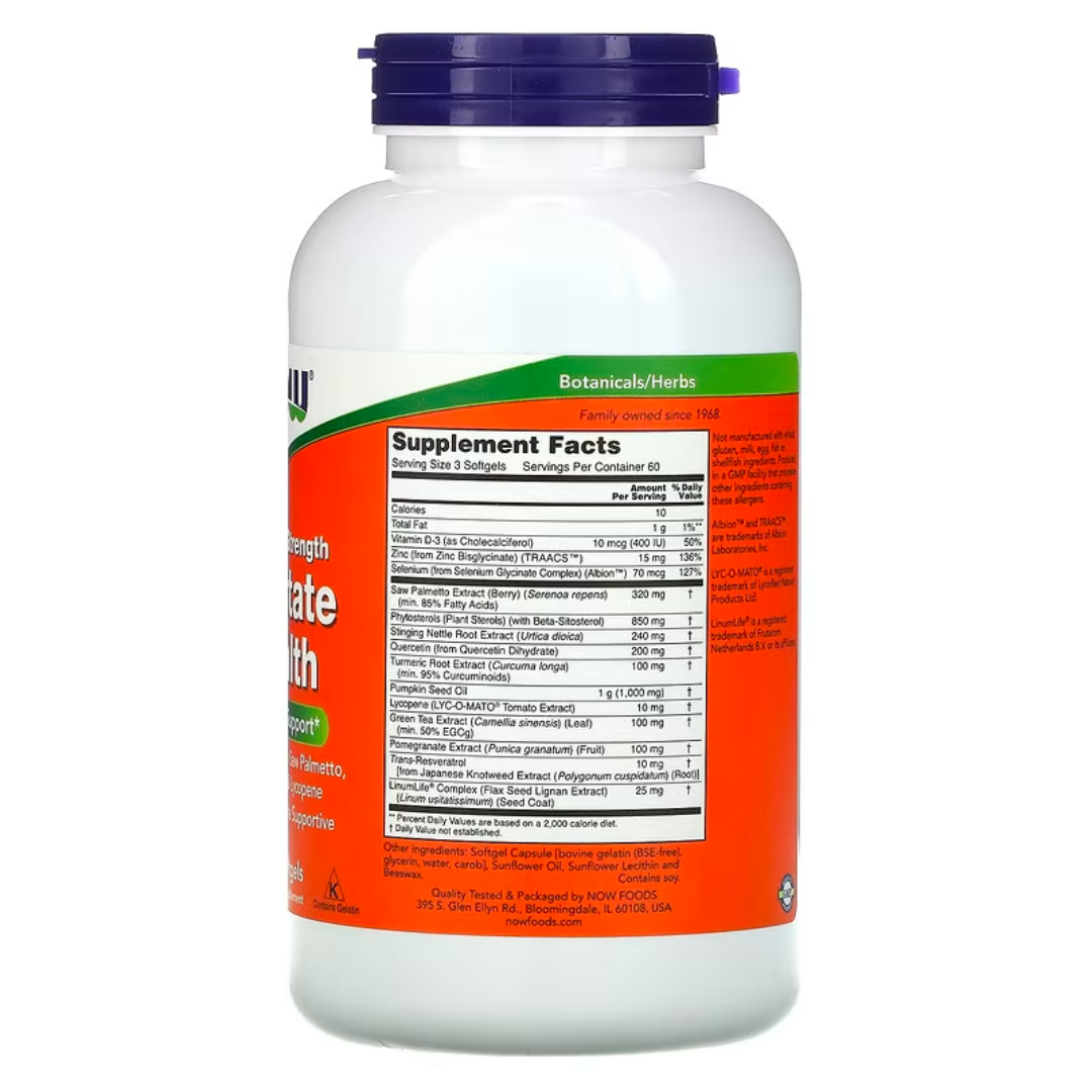 NOW Foods Saw Palmetto & Prostate Health Supplements Softgels & Veg Capsules for Men