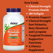 NOW Foods Saw Palmetto Extract / Clinical Strength Prostate Men's Health 550 mg 320 mg 90/250 Veggie Softgels / Prostate Support 90 Softgels