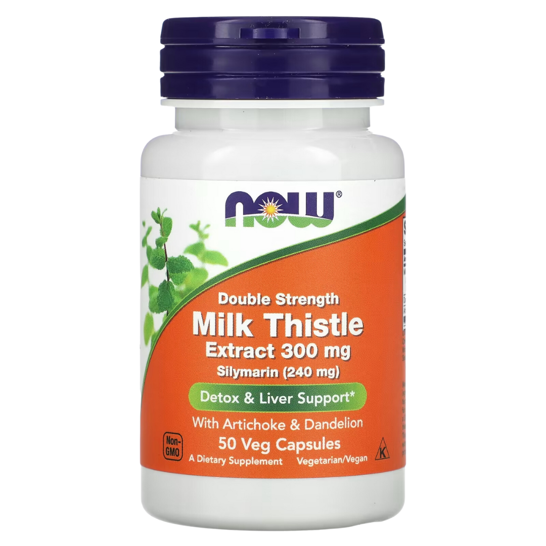 Now Foods Double Strength Silymarin Milk Thistle 300 mg 200 / 100Veg Capsules / Milk Thistle Extract with Turmeric 150 mg 60 Veg Capsules