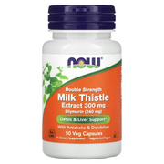 Now Foods Double Strength Silymarin Milk Thistle 300 mg 200 / 100Veg Capsules / Milk Thistle Extract with Turmeric 150 mg 60 Veg Capsules
