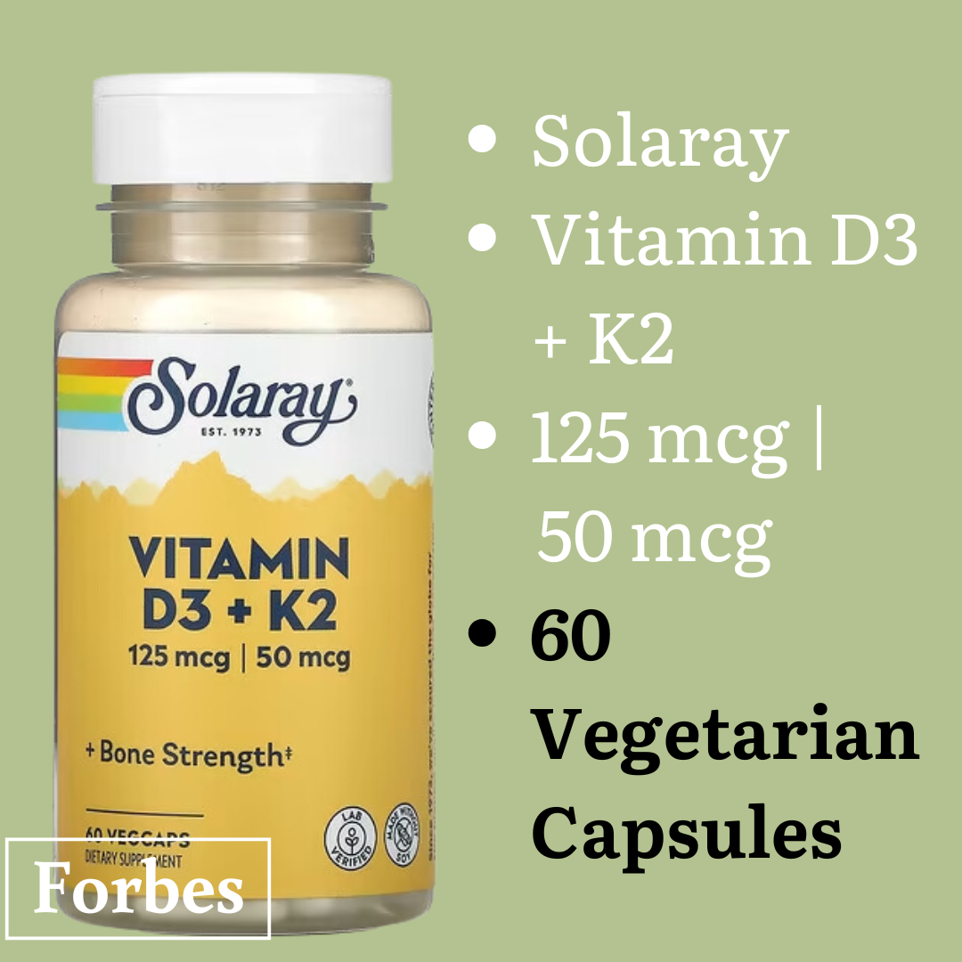Solaray Vitamin D3 + K2 120 / 60 Veg Caps