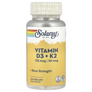 Solaray Vitamin D3 + K2 120 / 60 Veg Caps