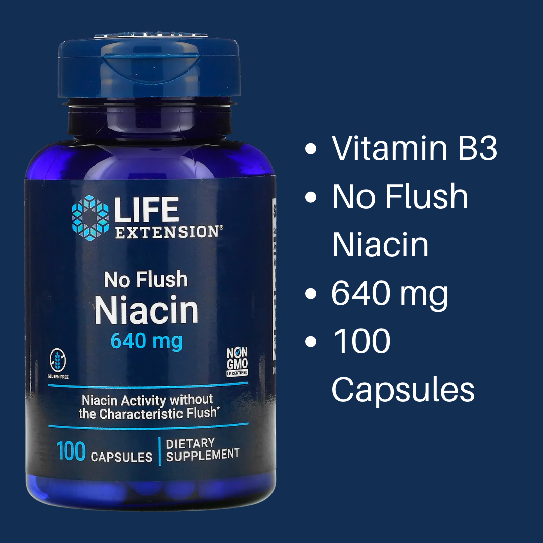 Life Extension BioActive B6 B12 Complete B-Complex B3 Niacin No Flush BioActive Folate & Vitamin B12 60/90 Vegetarian Capsules