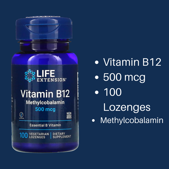 Life Extension BioActive B6 B12 Complete B-Complex B3 Niacin No Flush BioActive Folate & Vitamin B12 60/90 Vegetarian Capsules