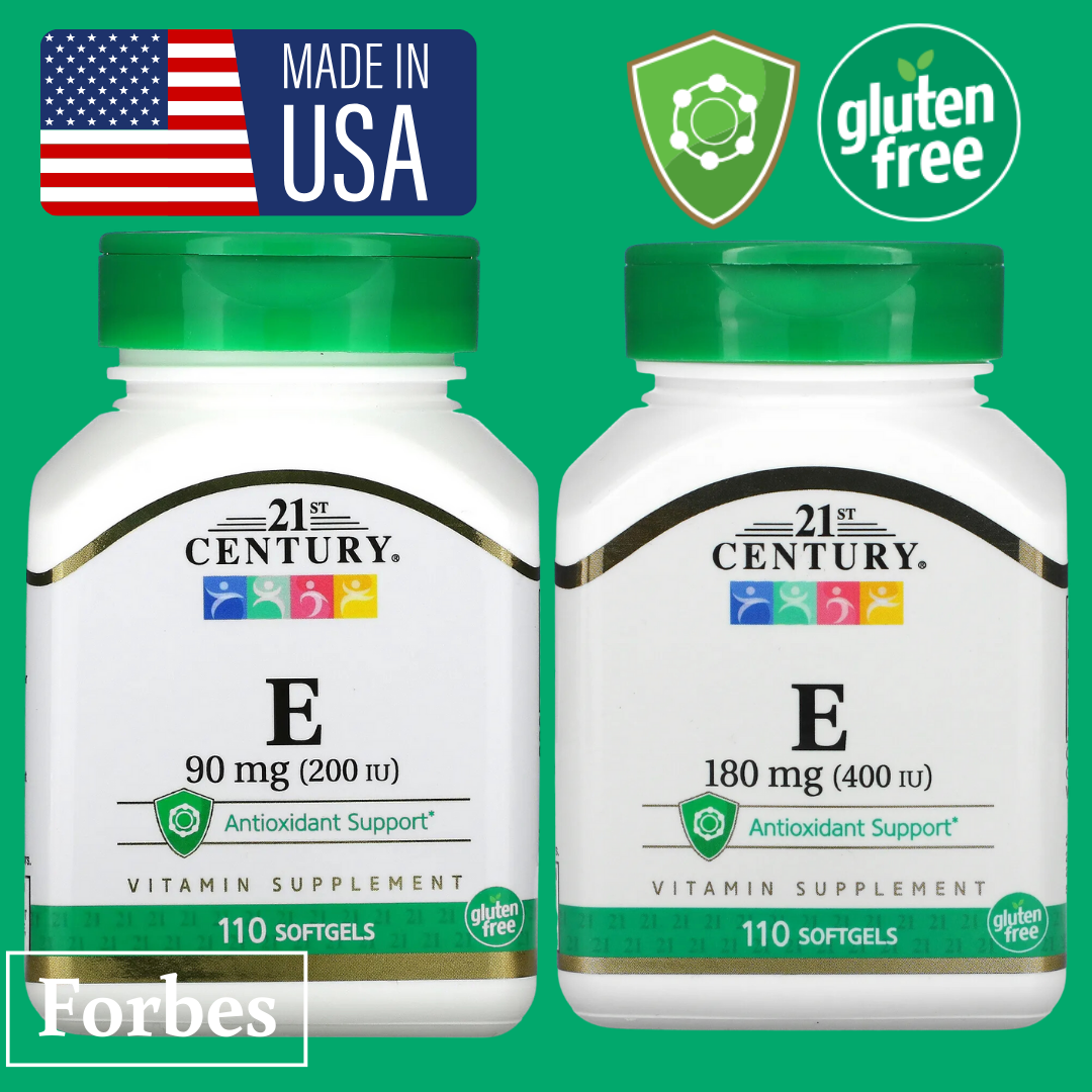 21st Century Vitamin E 400 IU 200 IU 110 Softgels for Antioxidant and Skin Health Support