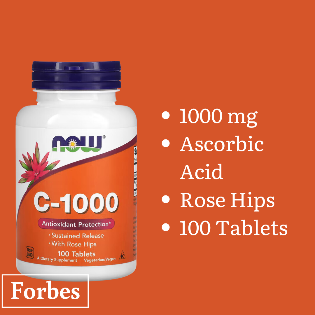 Now Foods C-1000 C-500 Calcium Ascorbate-C Ascorbic Acid Vitamin C Buffered Rose Hips 250 / 100 Tablets 250 Capsules