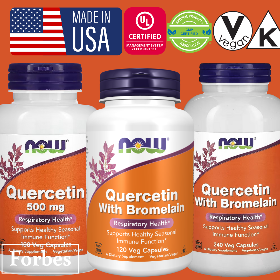 Now Foods Quercetin with Bromelain / Quercetin  60/100/120/240 Veg Capsules