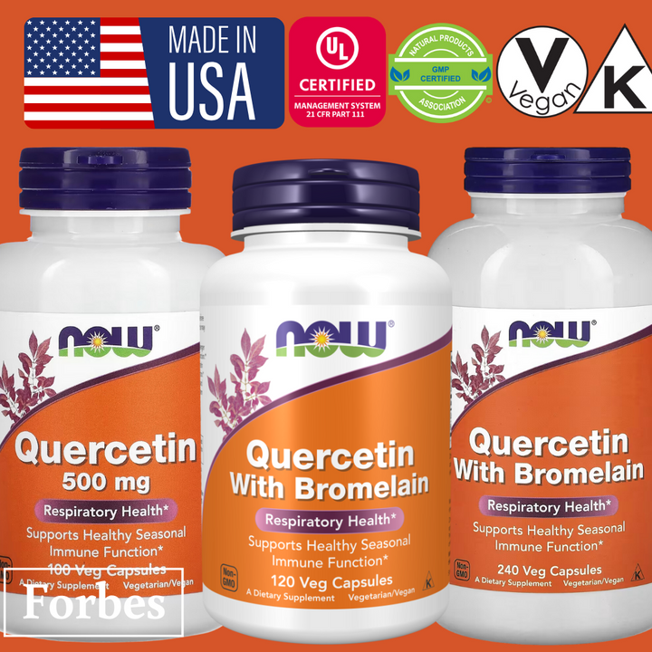 Now Foods Quercetin with Bromelain / Quercetin  60/100/120/240 Veg Capsules